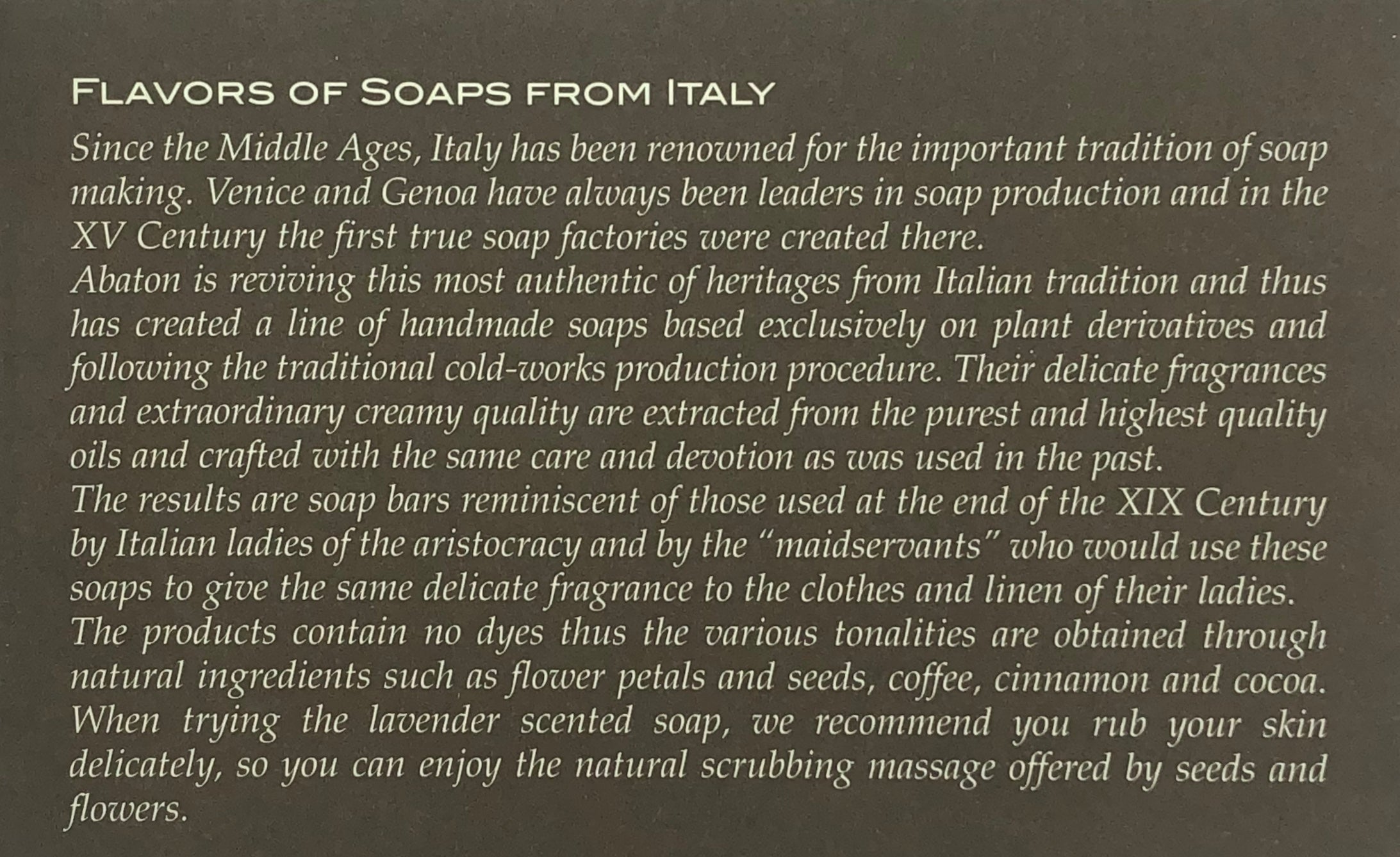 Abaton OLIVE & ARGAN soap - F Vault