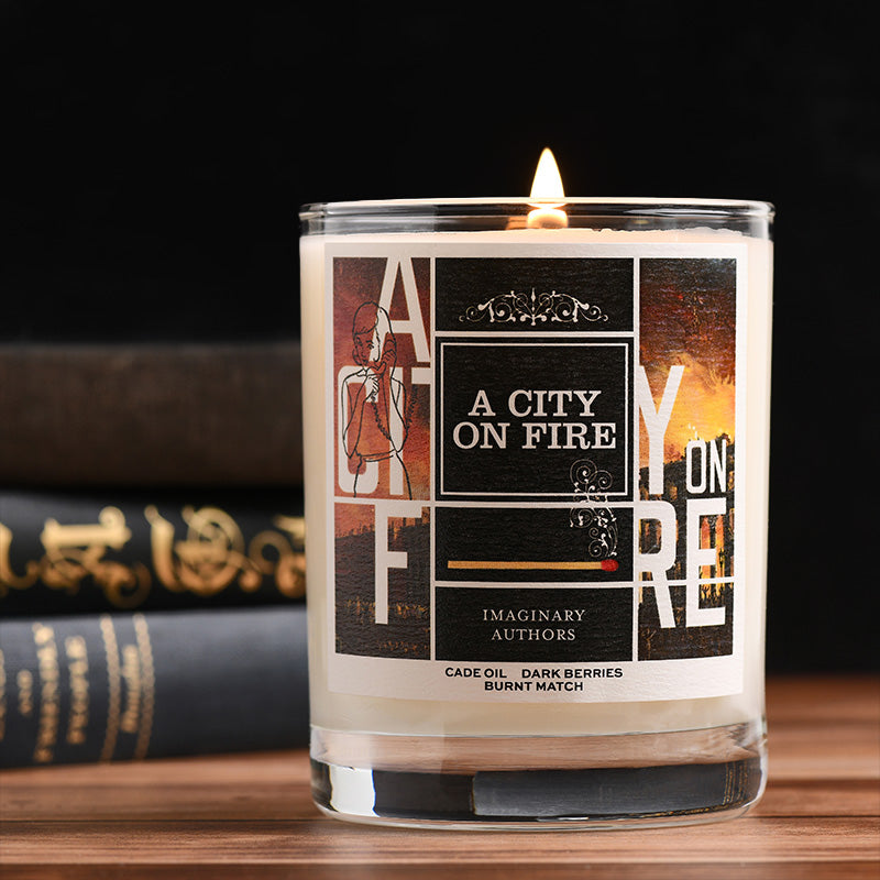 Imaginary Authors A CITY ON FIRE candle