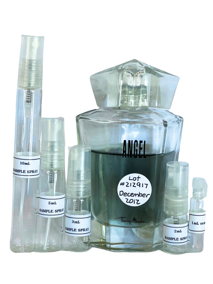Vintage Angel Base & Glass Perfume Bottle / Vintage Miniature 
